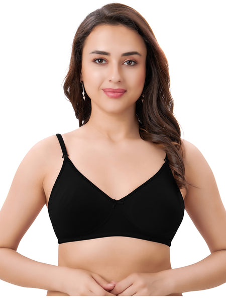 Catwalk Pro- Premium Cotton Soft Padded T-Shirt Bra with Adjustable/Removable Straps